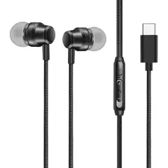ESENSES - Audífonos con micrófono Topo silicona entrada tipo C Ref EB500 Negro