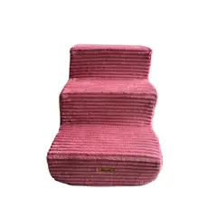 GENERICO - Escalera Para Mascotas En Espuma 45 Cm De Alto Color Salmón