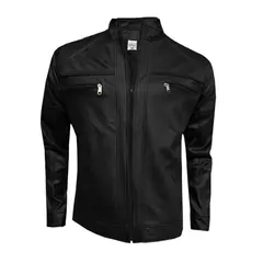 MODA EN CIRCUITO - Chaqueta Cuero - Tex Hombre Negra