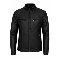 MODA EN CIRCUITO - Chaqueta en Cuero-tex Mate para Hombre Estilo Urbano