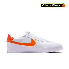 NIKE - Tenis Court Shot Hombre-Blanco/Naranja