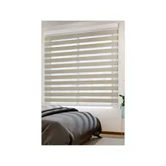 NOVELTY HOME - Cortina Enrollable Efecto Blackout Aurora Beige 180x180 cm