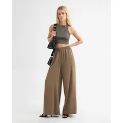 SEVEN SEVEN - Pantalón Fluido Para Mujer Verde