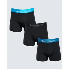 SEVEN SEVEN - Pack X 3 Bóxer Corto X3 Para Hombre Negro