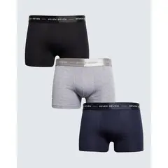 SEVEN SEVEN - Pack X 3 Bóxer Corto X3 Para Hombre Gris