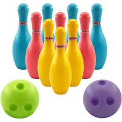 JUGANDO Y EDUCANDO - Juego De Bolos Para Niños Niñas Plástico Alta Resistencia