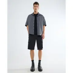 SEVEN SEVEN - Bermuda Para Hombre Regular Corto Color Negro Marca #45100684