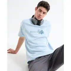 SEVEN SEVEN - Camiseta Estampado En Relieve Para Hombre Azul