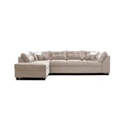 GENERICO - Sofá en L Izquierdo Adam Tela Antifluidos 314x98x84 Beige 5 Puestos