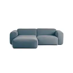 MUEBLES DE LUJO - Sofá en L Izquierdo Adelis Tela Antifluidos 240x80x70 Gris 4 Puestos