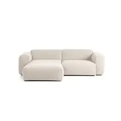 GENERICO - Sofá en L Izquierdo Adelis Tela Antifluidos 240x80x70 Beige 4 Puestos