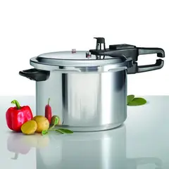 TRAMONTINA - Olla a Presión Profesional de Aluminio Pulido 9 Litros