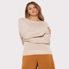 SEVEN SEVEN - Saco Para Mujer Cuello Redondo Color Arena Marca #28330609