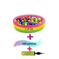 INTEX - PISCINA 114CM X 25CM + 100 PELOTAS + INFLADOR