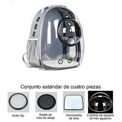 GENERICO - Maleta Para Mascotas Burbuja Malla Mas Obsequio