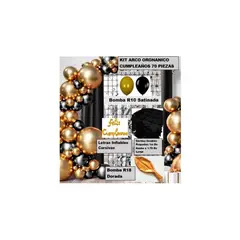 GENERICO - Arco Decorativo Negro De 70pcs Para Cumpleaños