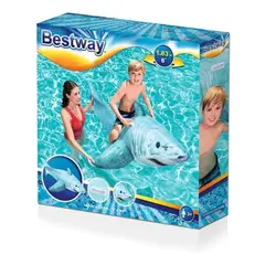 BESTWAY - Tiburón Flotador Inflable 183cmx102cm