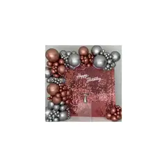 GENERICO - Kit Arco Oro Rosa Elegante De 72 Pcs Fiestas Inolvidables