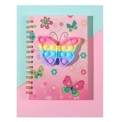 GENERICO - Libreta Agenda mariposa Pop It + Mini Libreta De Obsequio