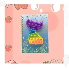 GENERICO - Libreta Agenda sirena Pop It + Mini Libreta De Obsequio