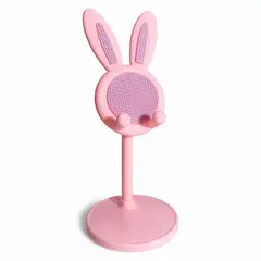 YOYOSO - SOPORTE ROSADO PARA TELEFONO MOVIL CONEJO