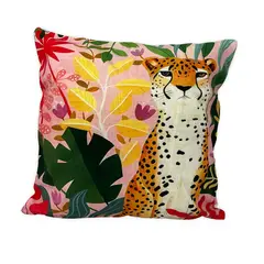 DIMATEX LEON - Funda Cojín Para Sala Decorativo Felinos 45x45cm Reffelinos Rosa