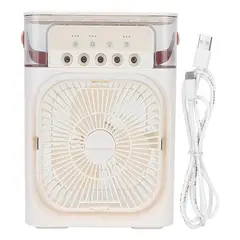 GENERICO - Ventilador Aire Acondicionado Portatil Led Enfriador Colores