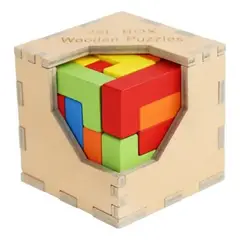 GENERICO - Cubo Magico Tetris Didactico Madero Bloques Educativo