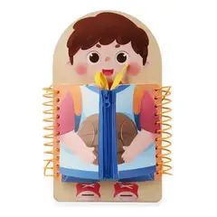 GENERICO - Libro Sensorial Infantil Didáctico Aprendizaje Madera