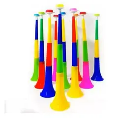 GENERICO - Vuvuzela Trompeta Corneta Plegable 56cm Futbol Tricolor