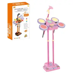 GENERICO - Bateria Electrica Con Micrfono Infantil Musica