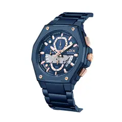 LOIX - Reloj hombre LA2137-4 Pavonado Azul con tablero azul