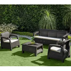 PLASTICOS MQ - Sala Ferrara Elegance Para Exterior e Interior Tipo Ratan Marca Mq