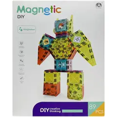 JUGANDO Y EDUCANDO - Juego Didáctico Construcción Magnética 89 Piezas Para Niños