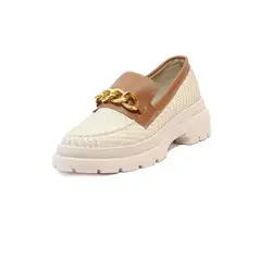 BALLERINA - Mocasín Beige x Miel Ballerinas Alba