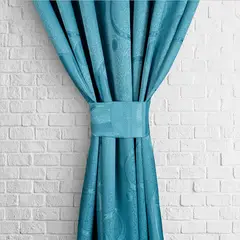 ADVANCE - Pack x2 Cortina de Botón Aguamarina En Jacquard 280 cms x 210 cms