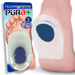 GENERICO - Talonera x1 Set Silicón Gel Punto Azul Purama+