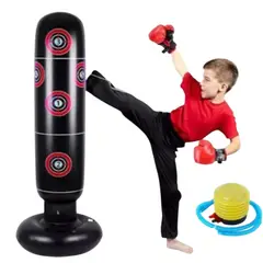 GENERICO - SACO DE BOXEO INFLABLE + GUANTES