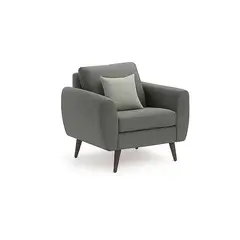 GENERICO - Juego de Sala Lucy 3-1 Puestos Moderno Tela Antifluidos Gris