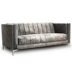 MAXIMUEBLES - Sofá Verona 3 Puestos Gris Oscuro