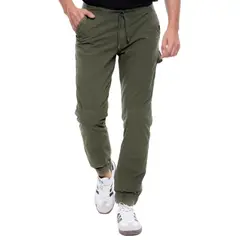 COLOR BLUE - Pantalón En Dril Tipo Jogger
