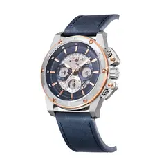 LOIX - Reloj hombre LA2141-1 azul con plateado tablero bicolor
