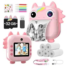 GENERICO - Cámara Fotos Infantil Instantánea unicornio