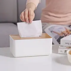 GENERICO - Organizador de servilletas Bambu porta pañuelo
