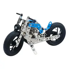 JUGANDO Y EDUCANDO - Juego Didáctico De Construcción Moto 140 Piezas Para Niños