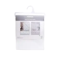 ESSENZA - Cortina de Baño Peva Plumas Blanco 180x180cm
