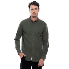 COLOR BLUE - Camisa Manga Larga En Corduroy