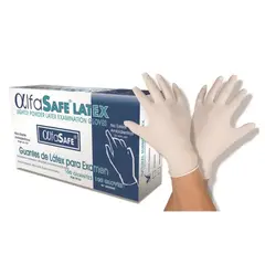 ALFA SAFE - GUANTE LATEX EXAMEN ALFASAFE M X100