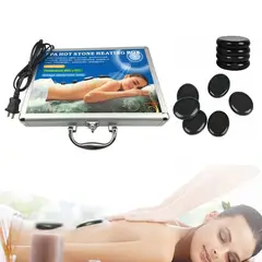 GENERICO - Kit Piedras Calientes Volcanicas + Maletin Calentador