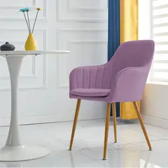 DIMATEX LEON - Silla Decorativa Mueble Sala Comedor Dormitorio Refadela Negra Lila